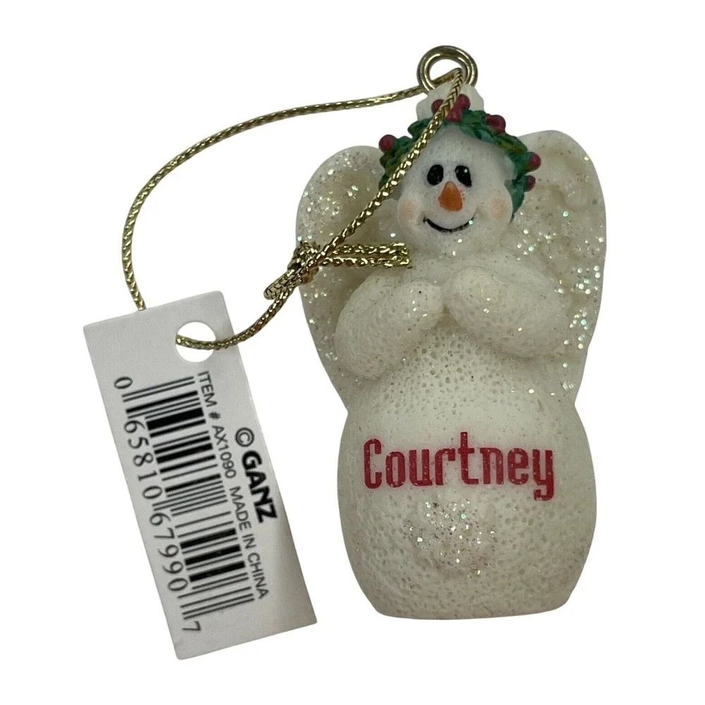 Ganz Courtney Snowman‎ Angel Christmas Ornament